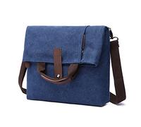 FANDARE Retro Umhängetasche Handtasche Schultertasche Herrentasche Segeltuch Kuriertasche Messenger-Bags Aktentasche für Herren Damen Arbeit Reise Schule Hochschule Arbeit Schulranzen Dunkelblau