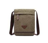 FANDARE Retro Umhängetasche Herren Segeltuch Arbeitstasche Damen Messenger Bag Schultertasche Herrentasche zum Umhängen für Reise Schule Hochschule Arbeit Outdoor Schulranzen Grün