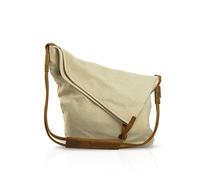 FANDARE Retro Umhängetasche Männer/Frauen 13 Zoll Laptop Business Crossbody Bag Outdoor Reise Camping große Kapazität Messenger Bag Atmungsaktiv Leinwand, weiß, L, Freizeitrucksack