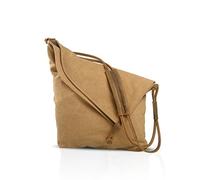 FANDARE Retro Umhängetasche Männer/Frauen 13 Zoll Laptop Business Crossbody Bag Outdoor Reise Camping große Kapazität Messenger Bag Atmungsaktiv Leinwand, kaki, L, Freizeitrucksack