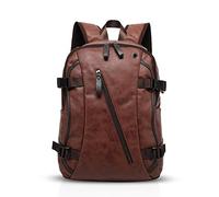 FANDARE Rucksack 14 Zoll Laptop Rucksack Geschäft Wandern Reise Schüler Rucksack Diebstahlsicher Gute Qualität Damen/Herren Wasserdicht PU Braun