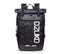 FANDARE Rucksack Bergsteigen Schulrucksack Rolltop Daypacks für 15.6 Zoll Laptoptasche Herren Damen Rucksäcke zum Reise Wandern Camping Schulranzen Schultasche Daypacks Camo AA