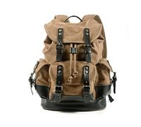 FANDARE Rucksack Daypack 15.6 Zoll Laptop Business Rucksack Für Damen Herren Großvolumiger 21.6L Wanderrucksack Mit Retro Design Leichter Freizeitrucksack für Reisen Outdoor Hellbraun