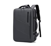 FANDARE Rucksack Herren Damen,Reisebüro Rucksack mit USB Ladeport, Erweiterbar 10 cm 15.6 Zoll Laptopfach Atmungsaktives Rückenpolster Wasserdicht Mehrere Fächer Großer Stauraum Grau