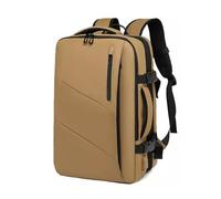 FANDARE Rucksack Herren Damen,Reisebüro Rucksack mit USB Ladeport, Erweiterbar 10 cm 15.6 Zoll Laptopfach Atmungsaktives Rückenpolster Wasserdicht Mehrere Fächer Großer Stauraum Braun