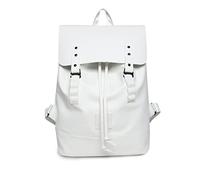 FANDARE Rucksack Herren Schulrucksack Jungen Teenager für 15.6 Zoll Laptop Rucksack Schultasche Ryanair Handgepäck PU Leder Schulranzen Hochschule für Uni Schule Arbeit Büro Daypacks Weiß