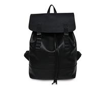 FANDARE Rucksack Herren Schulrucksack Jungen Teenager für 15.6 Zoll Laptop Rucksack Schultasche Ryanair Handgepäck PU Leder Schulranzen Hochschule für Uni Schule Arbeit Büro Daypacks Schwarz
