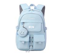 FANDARE Rucksack mit Geldbörse, Modische Schultasche für die Mittel- & Oberstufe, Vielseitiger Tagesrucksack für Mädchen & Jungen (5-16 Jahre) für Alltag, Schule & ReisenBlau