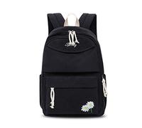 FANDARE Rucksack Schule Schulrucksack Herren Damen Rucksäcke Schultasche Casual Daypacks Junge Mädchen Schulranzen Teenager für Reise Uni Büro Einkaufen Alltag Freizeit Campus Wandern Schwarz