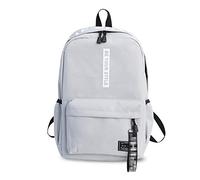 FANDARE Rucksäcke Schulrucksack Jungs Mädchen Schulranzen Teenager Schultasche für Herren Damen Schule Ranzen Reise Camping Casual Daypacks Polyester Neues Grau