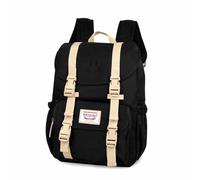 FANDARE Rucksäcke Schulrucksack Schule Rucksäcke Laptop Schultasche Mädchen Teenager Schulranzen Tagesrucksack Casual Daypacks für Damen Herren Reisen Uni Büro Alltag Freizeit Campus Wandern Schwarz