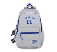 FANDARE Schulranzen Mädchen Rucksack Junge Schulrucksack Schultertaschen Herren Damen Laptop Schultertasche für Uni Reisen Freizeit Schule Büro Daypacks mit Plüsch-Accessoires Grau