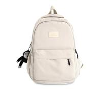 FANDARE Schulrucksack Damen Daypack mit Laptopfach Schultaschen Herren Laptop Rucksack für Mädchen Teenageralter Leichter Rucksack Wasserabweisend College für Ausflüge, Uni, Schule Büro Beige weiß