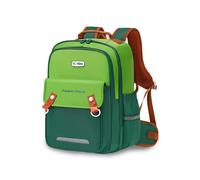 FANDARE Schulrucksack für Grundschüler - Ergonomischer Kinderrucksack mit Magnetverschluss & Westenartiger Gewichtsverteilung Verstellbarer Brustgurt Grün