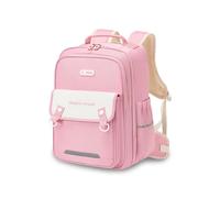 FANDARE Schulrucksack für Grundschüler - Ergonomischer Kinderrucksack mit Magnetverschluss & Westenartiger Gewichtsverteilung Verstellbarer Brustgurt Rosa