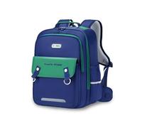 FANDARE Schulrucksack für Grundschüler - Ergonomischer Kinderrucksack mit Magnetverschluss & Westenartiger Gewichtsverteilung Verstellbarer Brustgurt Blau