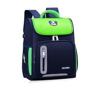 FANDARE Schulrucksack für Kinder 4-12 Jahre,Wasserdichter Oxford Rolltop-Rucksack mit Reflektierenden Streifen, 28L Großer Schulranzen für Grundschüler Jungen Mädchen Grasgrün