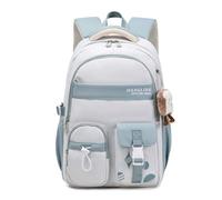 FANDARE Schulrucksack für Teenager, Mädchen, Damen und Herren - Schultasche, Tagesrucksack, Laptop Rucksack - Leichter, Wasserdichter Daypack für Uni - Grau Blau