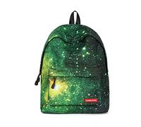 FANDARE Schulrucksack Galaxy Schultasche Junge Mädchen Rucksäcke Schulranzen Teenager Tagesrucksack Reise Daypack Damen 14 Zoll Laptop-Tasche Kinderrucksäcke Wasserdicht Polyester Grün