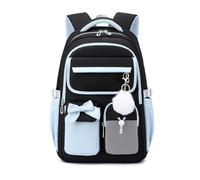 FANDARE Schulrucksack Mädchen Damen Leichter Rucksack mit Kofferaufnahme für Koffer Atmungsaktives Rückensystem mit Netzbelüftung S-förmige Schultergurte & Brustgurt Blau