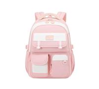 FANDARE Schulrucksack Mädchen Leichte Wasserdichte Schultasche Studentin Oxford Stoff Rucksack Damen für Reise Alltag Leichter Begleiter für Schule Freizeit Arbeit Rosa