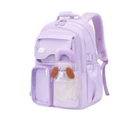 FANDARE Schulrucksack Mädchen Leichter Wasserabweisender Rucksack mit Großer Kapazität Oxford Rucksack mit Verstecktem Reißverschluss im Rückenfach & Geschenktem Federmäppchen Lila