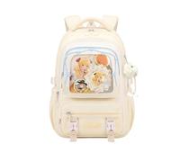 FANDARE Schulrucksack Mädchen Teenager Kawaii Rucksack mit Kofferaufnahme & vielen Fächern - Leichter Tagesrucksack Geräumig Wasserabweisend für Schule Reisen Gelb