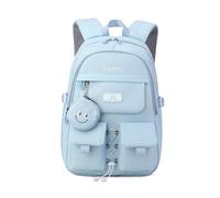 FANDARE Schulrucksack Rucksack Teenager Schule College-Schulrucksack Tagesrucksäcke mit Geldbörse Damenrucksack Schultaschen Damen Daypack Schulranzen Laptop Rucksack für Ausflüge Uni Schule Blau