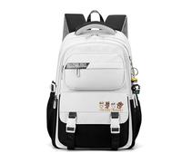 FANDARE Schulrucksack Teenager College-Schulrucksack Tagesrucksäcke Rucksack Schule Schultaschen Herren Damen Umhängetasche Daypack Schulranzen Laptop Rucksack für Ausflüge Uni Schule Büro Schwarz