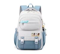 FANDARE Schulrucksack Teenager College-Schulrucksack Tagesrucksäcke Rucksack Schule Schultaschen Herren Damen Umhängetasche Daypack Schulranzen Laptop Rucksack für Ausflüge Uni Schule Büro Blau