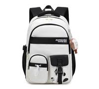 FANDARE Schulrucksack Teenager Schulrucksack Mädchen Schultasche Rucksack Schule Damen Herren Tagesrucksack Rucksack Laptop Rucksack Leichter Rucksack Uni Rucksack Wasserdicht Daypack Schwarz