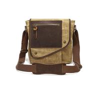 FANDARE Schultertasche Herren Umhängetasche Herren Leinwand Crossbody Bag Tasche Herren Umhängetasche Messenger-Bags Männertasche Zum Umhängen Alltag Freizeit Büro Arbeitstasche GelbAA
