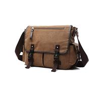 FANDARE Segeltuch Umhängetasche Herren Arbeitstasche Messenger Bag Schultertasche Aktentaschen passen 12,9-Zoll-Tablet Herrentasche zum Umhängen für Reise Schule Hochschule Arbeit Outdoor Schulranzen