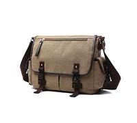 FANDARE Segeltuch Umhängetasche Herren Arbeitstasche Messenger Bag Schultertasche Aktentaschen passen 12,9-Zoll-Tablet Herrentasche zum Umhängen für Reise Schule Hochschule Arbeit Outdoor Schulranzen