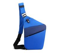 FANDARE Segmentiert Brustasche Anti Diebstahl Sling Bag Herren Sport Damen Umhängetasche Links Schulter Crossbody Messenger-Bags Schultertaschen für Reise Schule Wandern Bodybag Königsblau