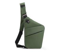 FANDARE Segmentiert Brustasche Anti Diebstahl Sling Bag Herren Sport Damen Umhängetasche Links Schulter Crossbody Messenger-Bags Schultertaschen für Reise Schule Wandern Bodybag Armeegrün