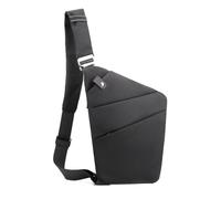 FANDARE Segmentiert Brustasche Anti Diebstahl Sling Bag Herren Sport Damen Umhängetasche Links Schulter Crossbody Messenger-Bags Schultertaschen für Reise Schule Wandern Bodybag Schwarz