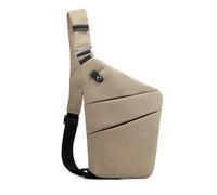 FANDARE Segmentiert Brustasche Anti Diebstahl Sling Bag Herren Sport Damen Umhängetasche Links Schulter Crossbody Messenger-Bags Schultertaschen für Reise Schule Wandern Bodybag Khaki