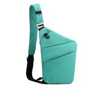 FANDARE Segmentiert Brustasche Anti Diebstahl Sling Bag Herren Sport Damen Umhängetasche Links Schulter Crossbody Messenger-Bags Schultertaschen für Reise Schule Wandern Bodybag Grün
