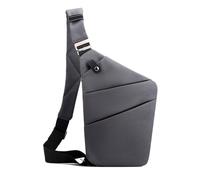 FANDARE Segmentiert Brustasche Anti Diebstahl Sling Bag Herren Sport Damen Umhängetasche Links Schulter Crossbody Messenger-Bags Schultertaschen für Reise Schule Wandern Bodybag Dunkelgrau