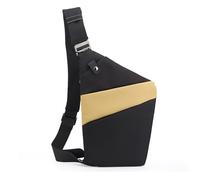 FANDARE Segmentiert Brustasche Anti Diebstahl Sling Bag Herren Sport Damen Umhängetasche Links Schulter Crossbody Messenger-Bags Schultertaschen für Reise Schule Wandern Bodybag Schwarz Khaki