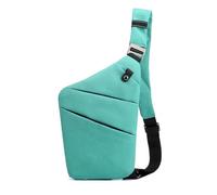 FANDARE Segmentiert Brustasche Anti Diebstahl Sling Bag Herren Sport Damen Umhängetasche Rechts Schulter Crossbody Messenger-Bags Schultertaschen für Reise Schule Wandern Bodybag Grün