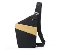 FANDARE Segmentiert Brustasche Anti Diebstahl Sling Bag Herren Sport Damen Umhängetasche Rechts Schulter Crossbody Messenger-Bags Schultertaschen für Reise Schule Wandern Bodybag Schwarz Khaki