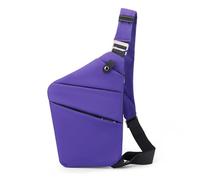 FANDARE Segmentiert Brustasche Anti Diebstahl Sling Bag Herren Sport Damen Umhängetasche Rechts Schulter Crossbody Messenger-Bags Schultertaschen für Reise Schule Wandern Bodybag Violett