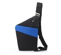 FANDARE Segmentiert Brustasche Anti Diebstahl Sling Bag Herren Sport Damen Umhängetasche Rechts Schulter Crossbody Messenger-Bags Schultertaschen für Reise Schule Wandern Bodybag Schwarz Blau