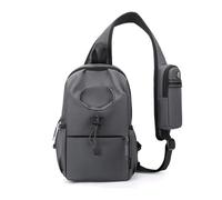 FANDARE Sport Brustasche Herren Sling Crossbody Bag mit Schultertasche & Wasserhalter Umhängetasche Damen Messenger Bags Schultertaschen für Reise Schule Wandern Bodybag Dunkelgrau