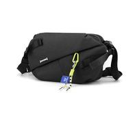 FANDARE Sport Brusttasche Herren Umhängetasche mit exquisitem Anhänger Damen Sling Crossbody Bag Manner Brustbeutel Messenger-Bags Schultertaschen für Reise Schule Wandern Nylon Bodybag Schwarz