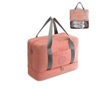FANDARE Sporttasche Reisetasche Handgepäck Weekender für Damen/Herren mit Schuhfach 24 L Handgepäck für Übernachtung Strandhandtasche Kosmetiktasche für Reisen, Outdoor, Camping Orange