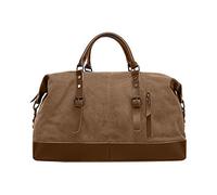 FANDARE Sporttasche Reisetasche Handgepäck Weekender für Damen Herren Multifunktion Umhängetasche Canvas Sporttasche Duffel Bag für Übernachtung Strandhandtasche Reisen Outdoor Camping Braun