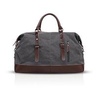 FANDARE Sporttasche Reisetasche Handgepäck Weekender für Damen Herren Multifunktion Umhängetasche Canvas Sporttasche Duffel Bag für Übernachtung Strandhandtasche Reisen Outdoor Camping Grau